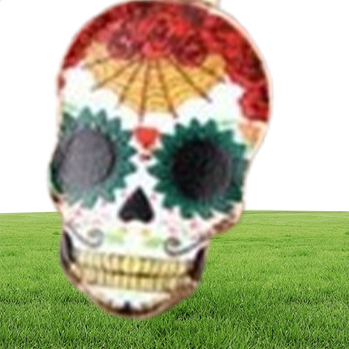 100 PCSLot Skull Charms Skeleton Pendants Diy Jewelry Accessories In Gold Metal 7 different colors