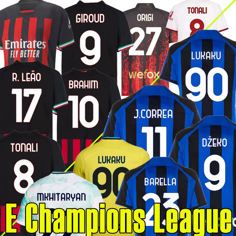IBRAHIMOVIC 22 23 KOCHE soccer jerseys AC MILANS GIROUD DE KETELAERE R. LEAO TONALI THEO football shirt LUKAKU DZEKO INTERS LAUTARO VIDAL J. CORREA BARELLA men uniforms, 23 24 special black
IBRAHIMOVIC 22 23 KOCHE soccer jerseys AC MILANS GIROUD DE KETELAERE R. LEAO TONALI THEO football shirt LUKAKU DZEKO INTERS LAUTARO VIDAL J. CORREA BARELLA men uniforms, 23 24 special black