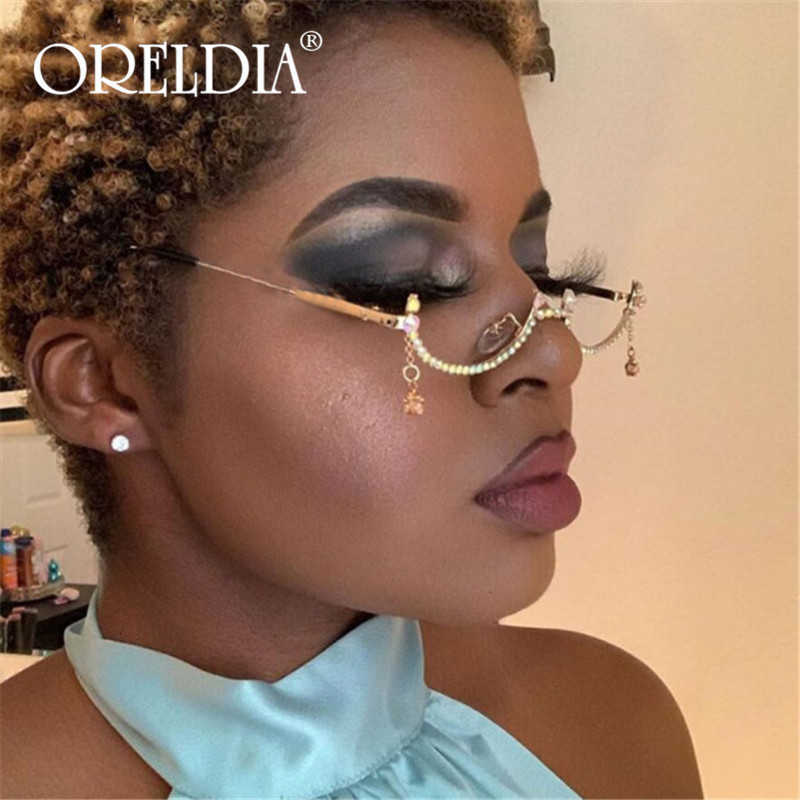 Fashion half-frame cool sunglasses Diamond Glasses Frame 2022 Women New Luxury Vintage Gold Silver Colorful Chain Rhinestone Water Drop Half
Fashion half-frame cool sunglasses Diamond Glasses Frame 2022 Women New Luxury Vintage Gold Silver Colorful Chain Rhinestone Water Drop Half