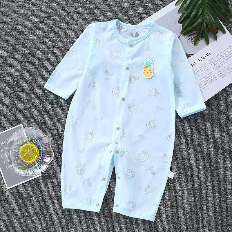 Rompers 57422 Baby Jumpsuit Boys Girls Long Sleeved Romper Cotton Cute Clothes L230215 230425