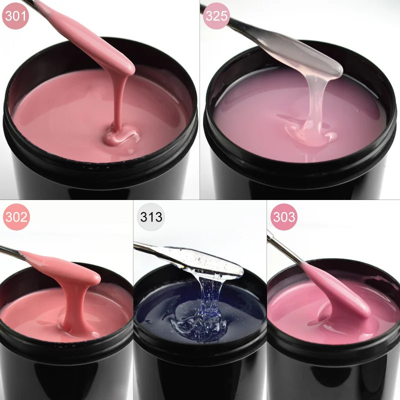 Nail Gel Self Leveling 8 oz 225 g Extension French Nails 25 Colors Soak Off UV LED Varnishes Camouflage Nail Gel Tips Topcoat 231124