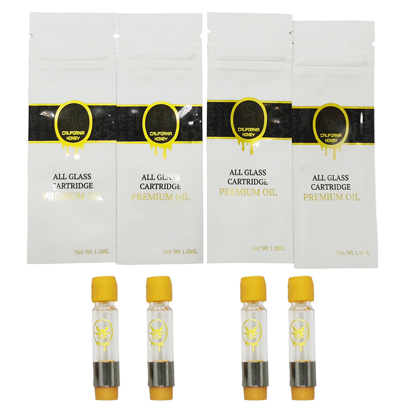 California Honey All Glass Vape Cartridge Premium Cartridges Empty Oil Atomizers 510 Vaporizer Pen Cart 1.0ml Ceramic Coil Screw Top Ecigarette with Packaging Bag
California Honey All Glass Vape Cartridge Premium Cartridges Empty Oil Atomizers 510 Vaporizer Pen Cart 1.0ml Ceramic Coil Screw Top Ecigarette with Packaging Bag