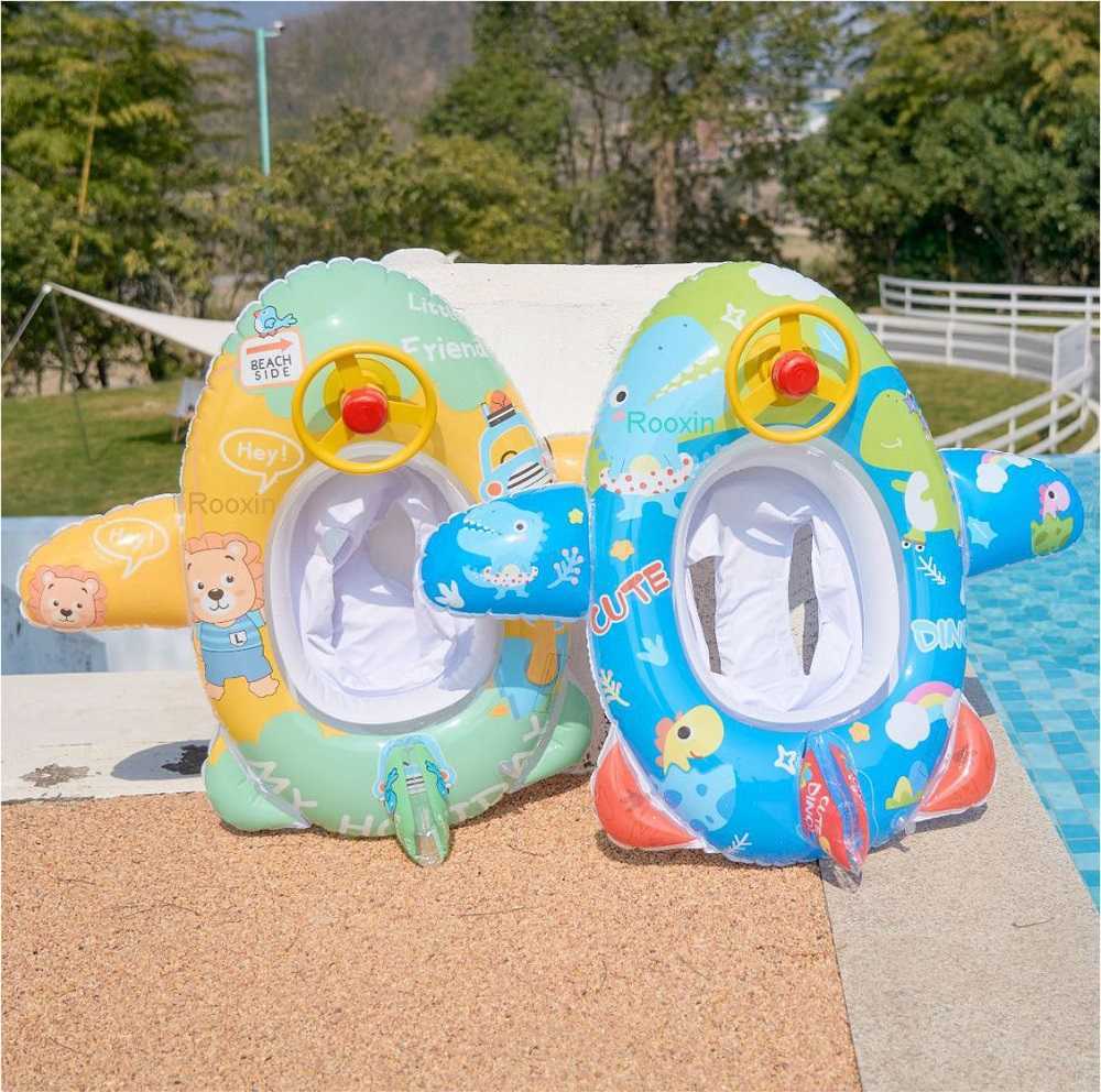 Life Vest Buoy Rooxin Flamingo Swimming Circle Baby Infant Float Pool Swimming Ring With Sunshade Floating Seat Summer Beach Pool Party Toys J230424