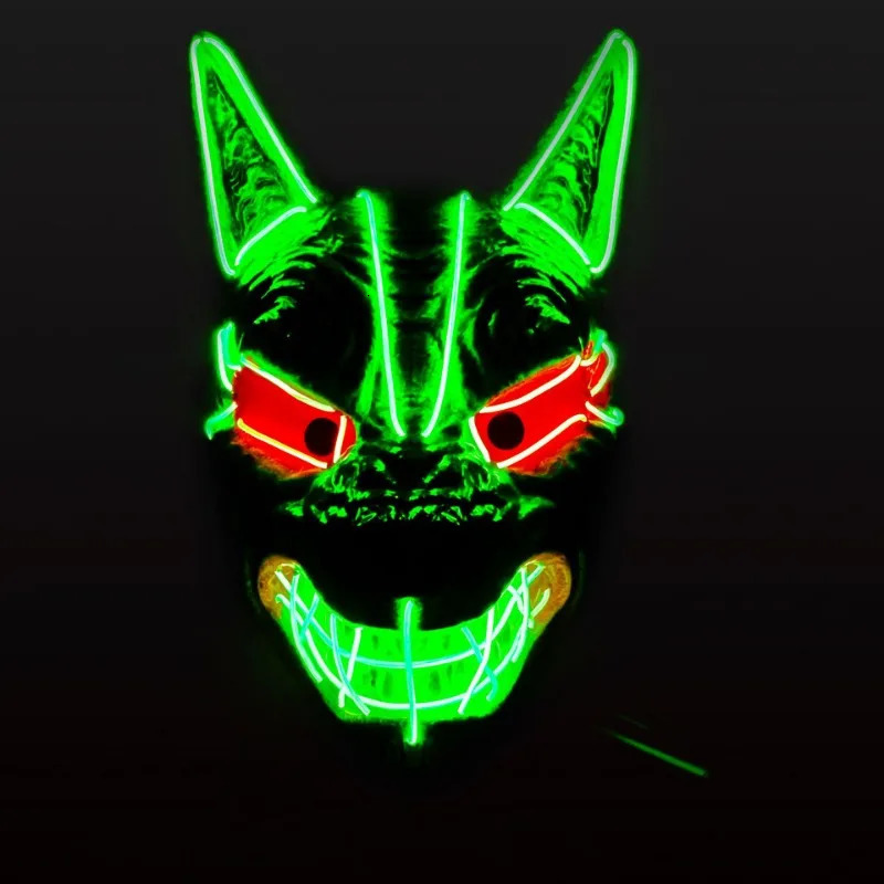 Other Festive Party Supplies wolf mask cosplay halloween ghostface masks full face led fun scream ghost oni demon slayer horror maskking for parties M