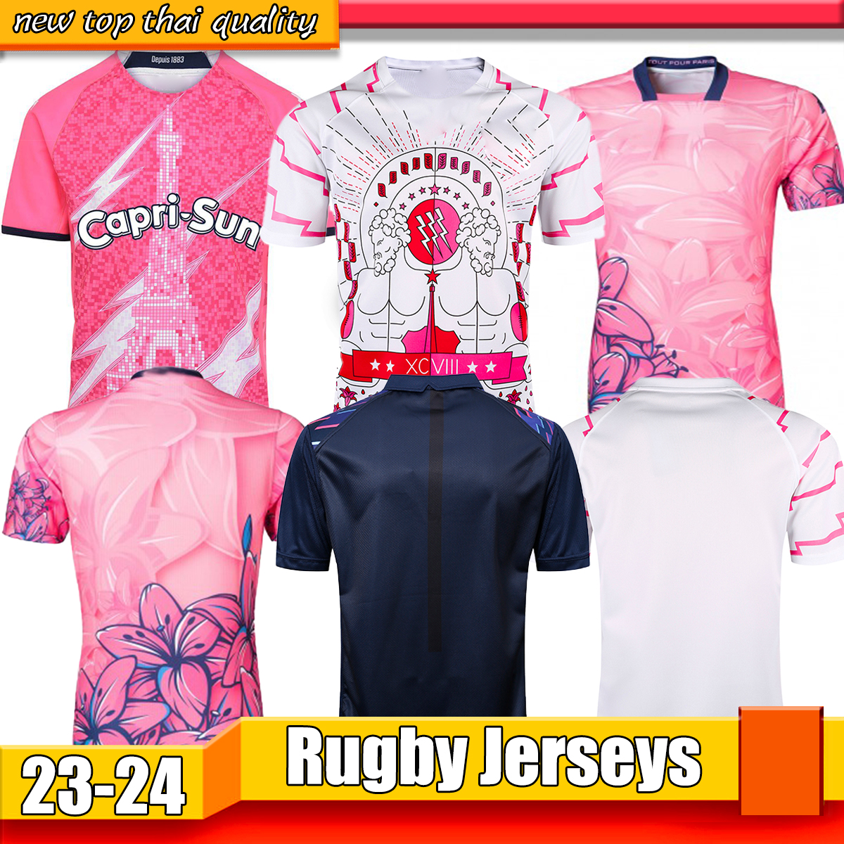 21 22 Paris Rugby jerseys home away rugby shirt shirts S-5XL Samoa Word Cup rugby shirts for men Rugby jacket Pink white Rugby shorts, 03
21 22 Paris Rugby jerseys home away rugby shirt shirts S-5XL Samoa Word Cup rugby shirts for men Rugby jacket Pink white Rugby shorts, 03