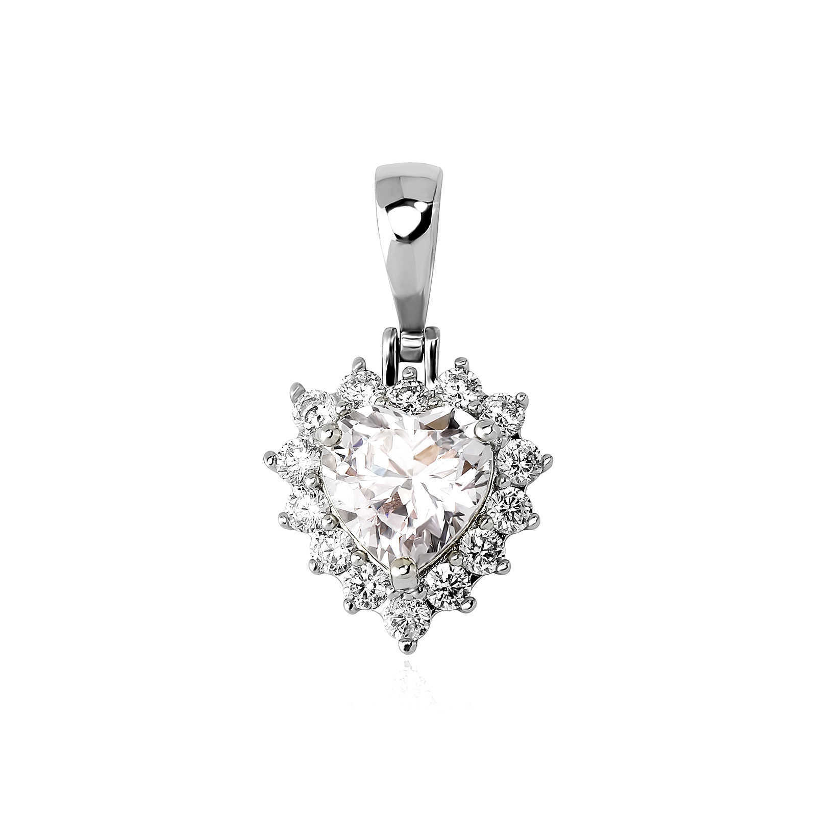 Ins Love Heart Clustered Zircon Pendant Necklace For Women High Quality Collar Chain Neckchain 14kg Gold Cubic Zirconia Charms Jewelry Crystal Accesso