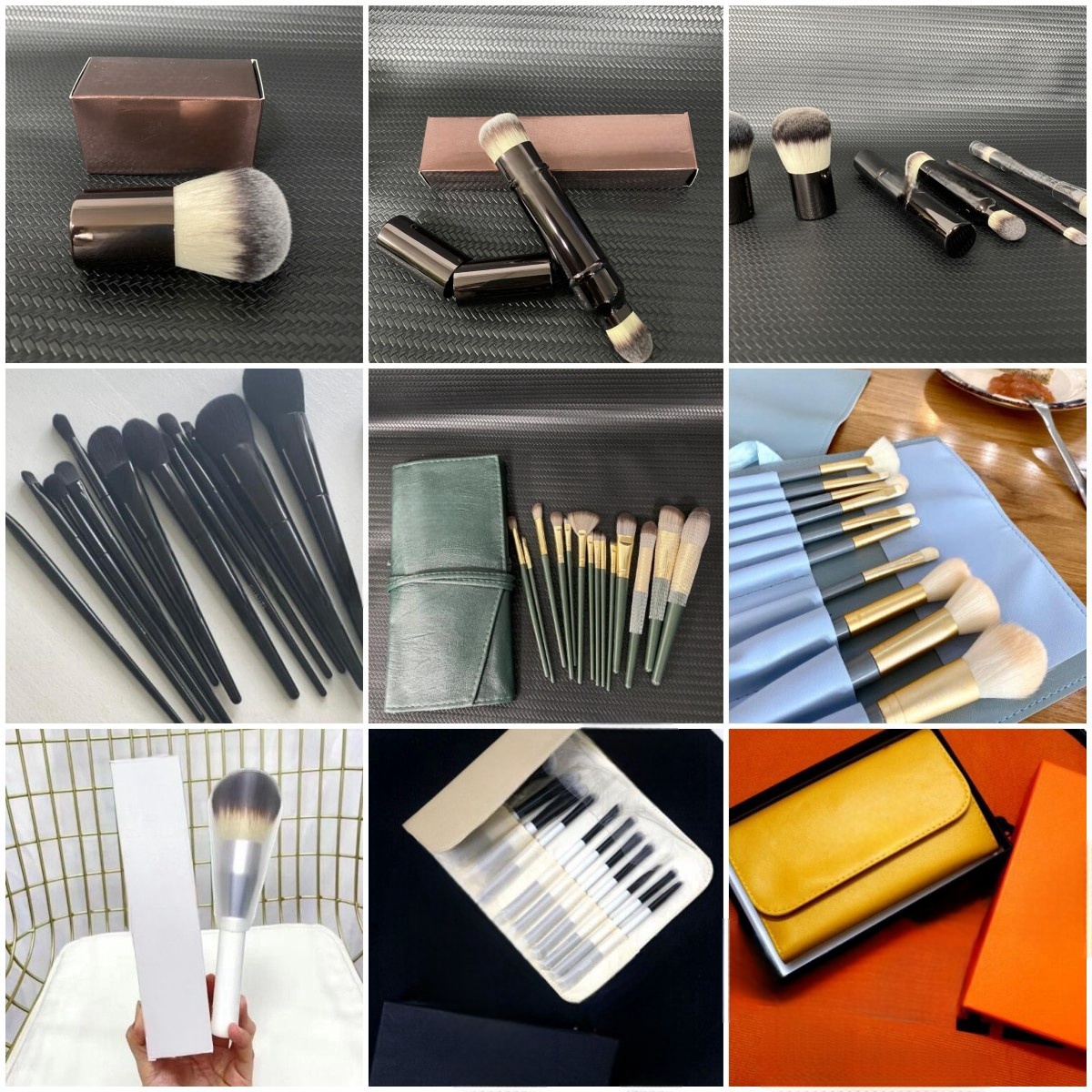 Brand Makeup Brush 12pcs 10pcs 15PCS/Set Brush With PU Bag Professional Brush For Powder Foundation Blush Eyeshadow