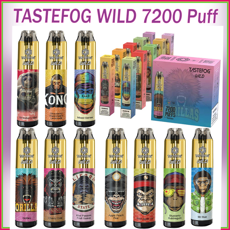 Original TASTEFOG WILD 7200 Puffs Disposable Vape Pod Device 850 mAh Battery 2% 15ml Prefilled Cartridge RGB light Vape Pen Kit Delivery Duty Paid VS Tornado 7000
Original TASTEFOG WILD 7200 Puffs Disposable Vape Pod Device 850 mAh Battery 2% 15ml Prefilled Cartridge RGB light Vape Pen Kit Delivery Duty Paid VS Tornado 7000
