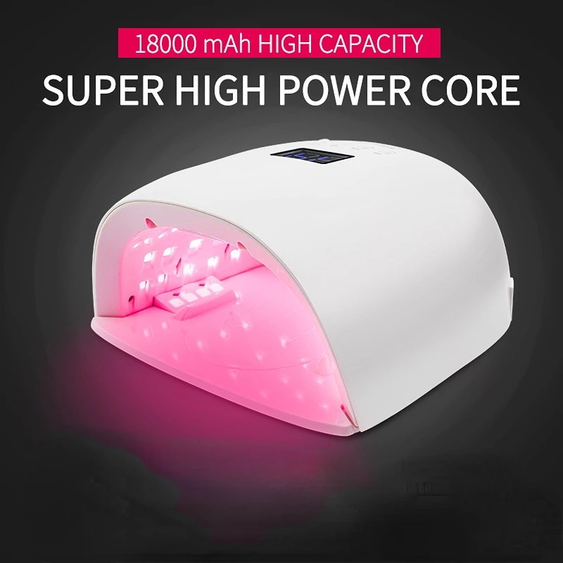 Nail Dryers Rechargeable Lamp 86W Wireless Gel Polish Dryer Red Light Manicure with Handle Cordless UV LED e231123