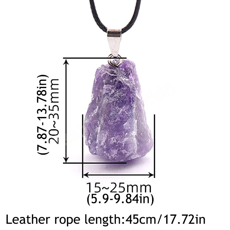 Natural Stone Pendant Irregular Rough Original Crystal Stone Necklace Fashion Charms DIY Jewelry Making Accessories Gifts