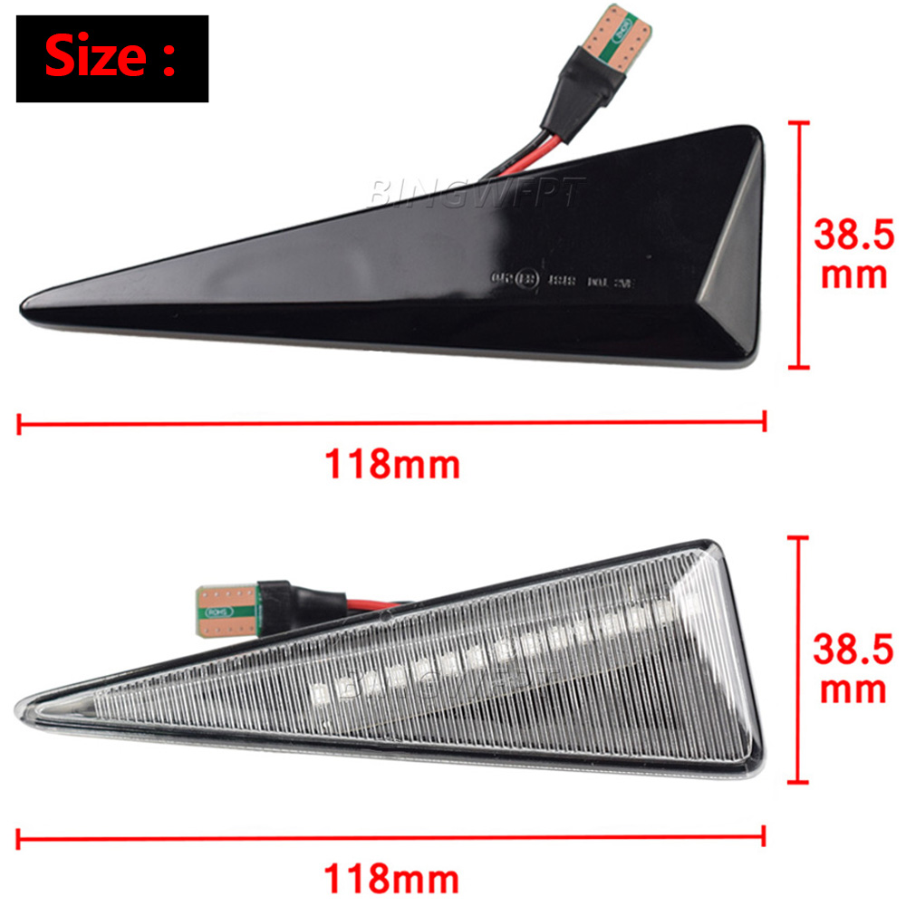 For Renault Megane II BM CM LM KM 2002 2003 2004 2005 2006 2007 2008 Dynamic LED Indicator Side Marker Signal Light Accessories