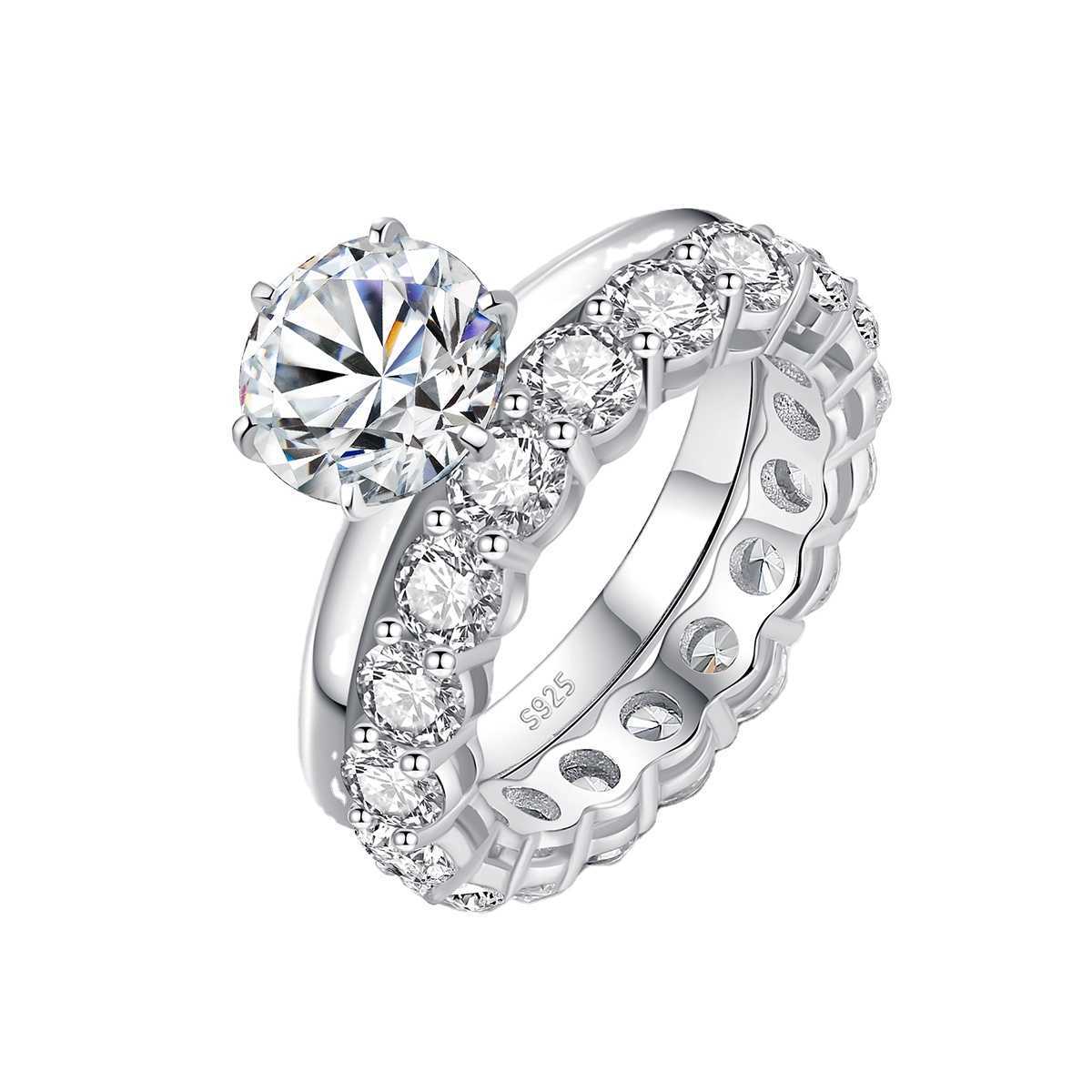Wedding Rings CZCITY 2ct VVS Moissanite Diamond Double Ring Set S925 Sterling Silver Engagement Ring for Women Bridal Moissanite Rings Jewelry
Wedding Rings CZCITY 2ct VVS Moissanite Diamond Double Ring Set S925 Sterling Silver Engagement Ring for Women Bridal Moissanite Rings Jewelry