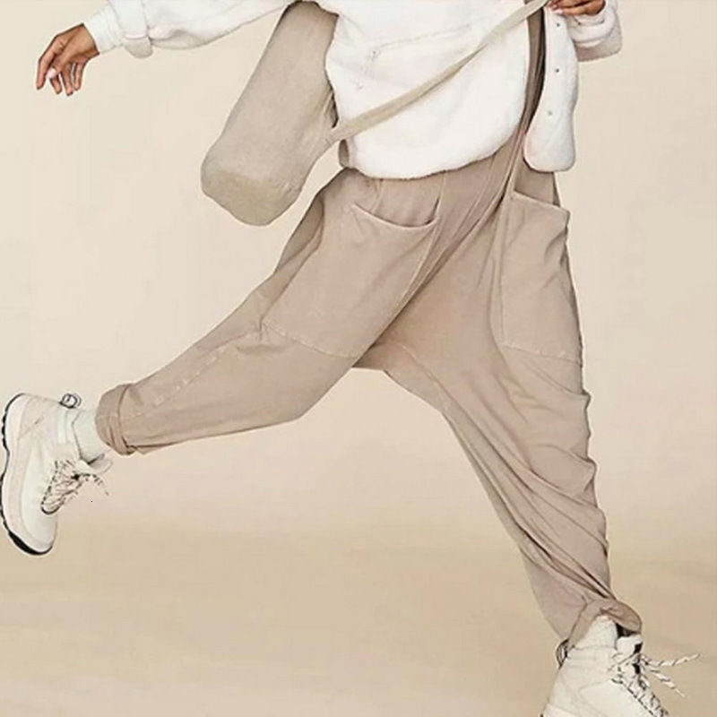 Women's Jumpsuits Rompers sleeveless jumpsuit Summer Vintage Solid Large Pocket Loose Wide Leg casual all-in-one clothing 230425