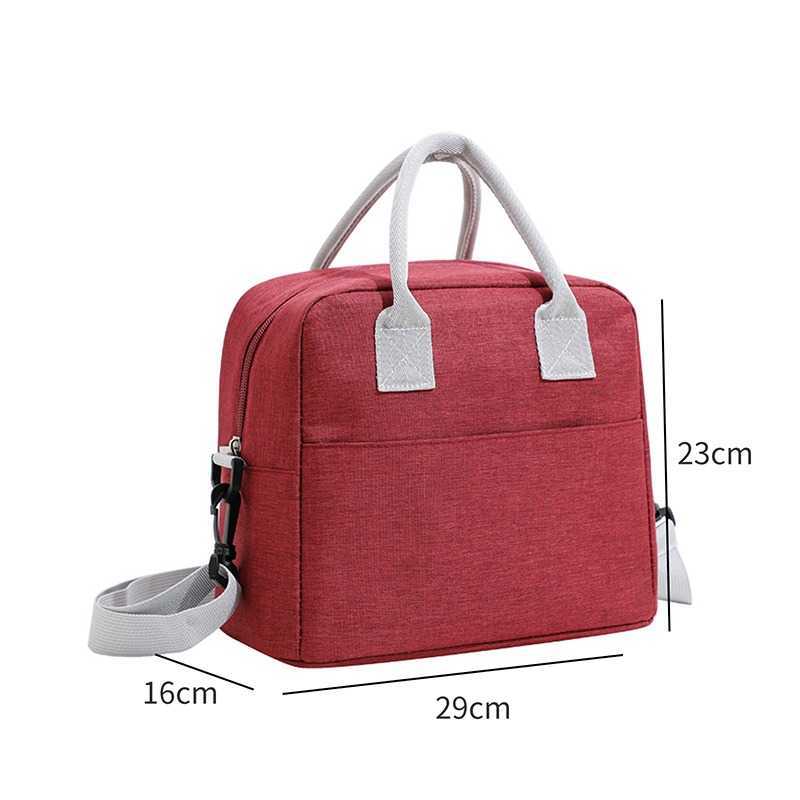 Ice Packs/Isothermic Bags Lunch Bag With Should Strap Handle Cooler Bag Women Portable Food Bag for Work Student Thermal Lunch Box Thermal Bag Fridge 