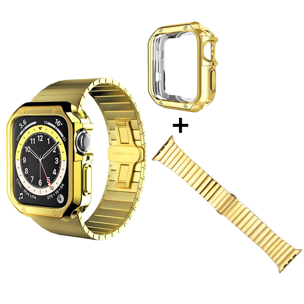 Protective Case Cover TPU Electroplate Cases Fit Stainless Steel Straps Kit Link Bands Butterfly Clasp Band Chain Strap For Apple Watch 3 4 5 6 7 8 Ultra 49 45 44 42mm
Protective Case Cover TPU Electroplate Cases Fit Stainless Steel Straps Kit Link Bands Butterfly Clasp Band Chain Strap For Apple Watch 3 4 5 6 7 8 Ultra 49 45 44 42mm