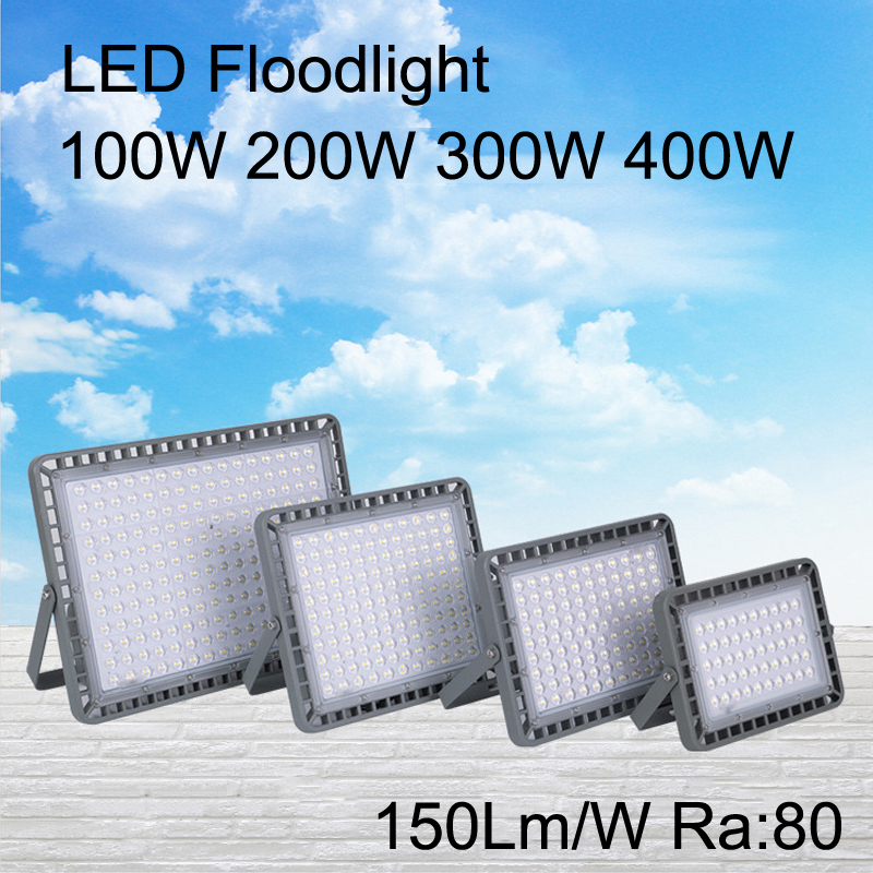 400W LED Ultra-thin FloodLights 150Lm/W Ra80 Outdoor Stadium Light 6500K for Outdoor Waterproof Construction Site Workshop FloodLight Manufacturers CR