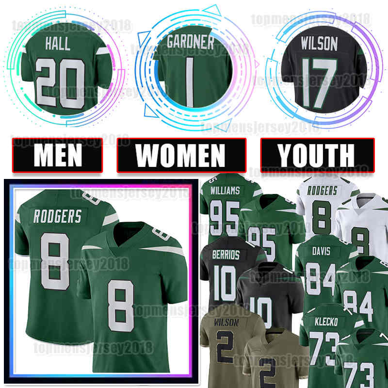 8 Aaron Rodgers Football Jersey Allen Lazard Zach Garrett Wilson New Yorks Breece Hall Ahmad Sauce Gardner Quinnen Williams Jetes Joe Klecko Nick Mangold Corey Davis, Youth jersey(pqj)
8 Aaron Rodgers Football Jersey Allen Lazard Zach Garrett Wilson New Yorks Breece Hall Ahmad Sauce Gardner Quinnen Williams Jetes Joe Klecko Nick Mangold Corey Davis, Youth jersey(pqj)