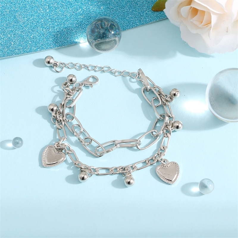 Charm Bracelets FNIO Bohemian for Women Fashion Multilayer Beaded Chain Set Bracelet Bangles Jewelry Punk 230424