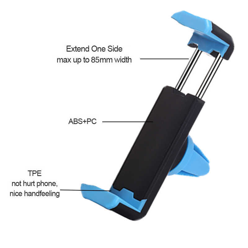 Car Phone Holder Air Vent Mount Holder Universal Car Holder for Cell Phone In Car Mobile Phone Holder Stand for 4-6 Inch