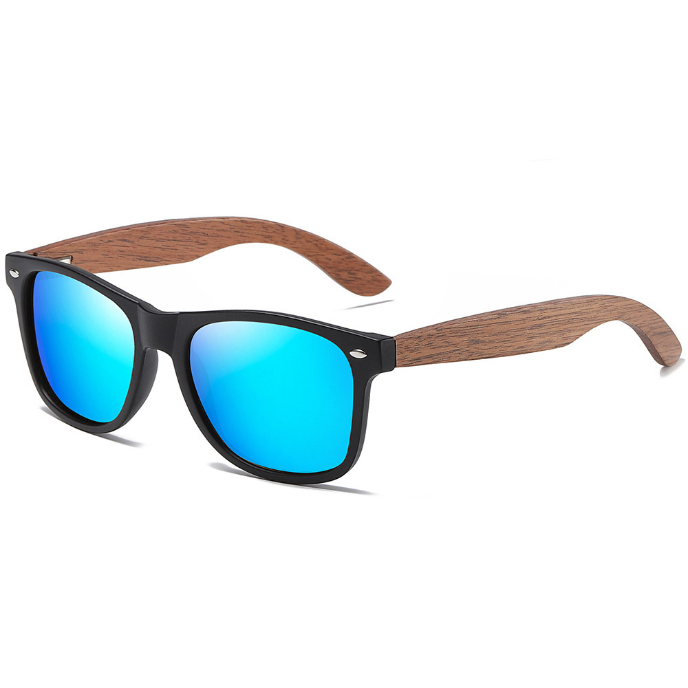 Sunglasses BARCUR Black Walnut Sunglasses Wood Polarized Sunglasses Men Glasses Men UV400 Protection Eyewear Wooden Original Box 230411