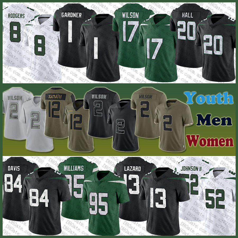 Aaron Rodgers Allen Lazard NY Football Jersey New Yorks Jetes Custom Men Women Youth Ahmad Sauce Gardner Garrett Zach Wilson Breece Hall Quinnen Williams Corey Davis, Shown
Aaron Rodgers Allen Lazard NY Football Jersey New Yorks Jetes Custom Men Women Youth Ahmad Sauce Gardner Garrett Zach Wilson Breece Hall Quinnen Williams Corey Davis, Shown