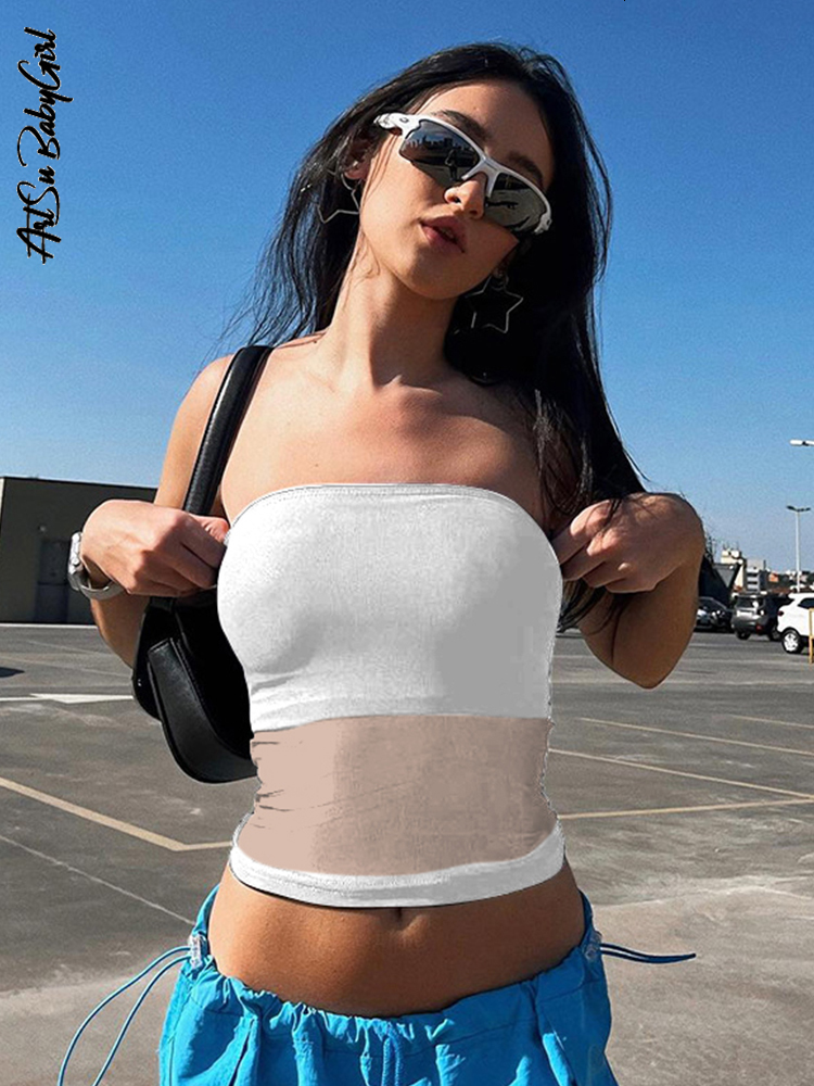Womens Tanks Camis Mesh Corset Black Y2K Tops Women Transparent Crop Stretch Tube Sexy Cami Summer Streetwear 2000s Clothes 230424