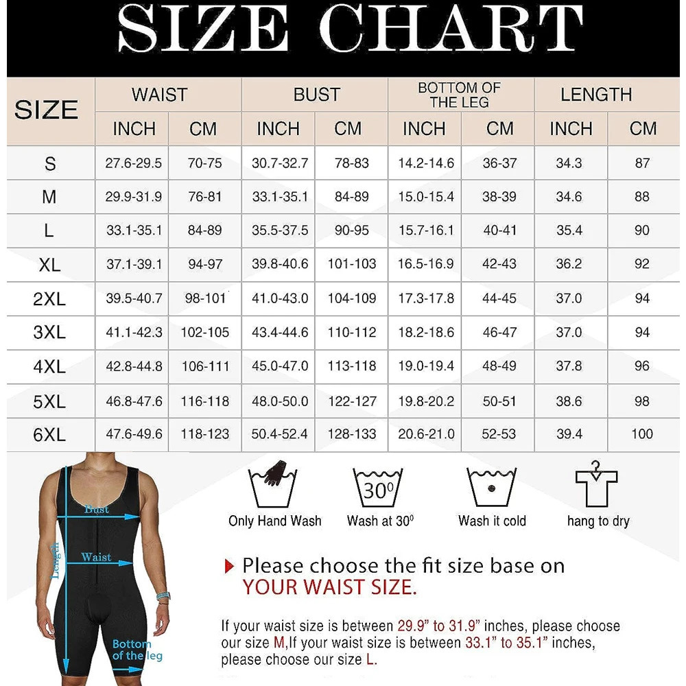 Waist Tummy Shaper Men's Shapewear Bodysuit Tummy Control Compression Slimming Full Body Shaper Workout Abs Abdomen Underwear Plus Size Open Crot