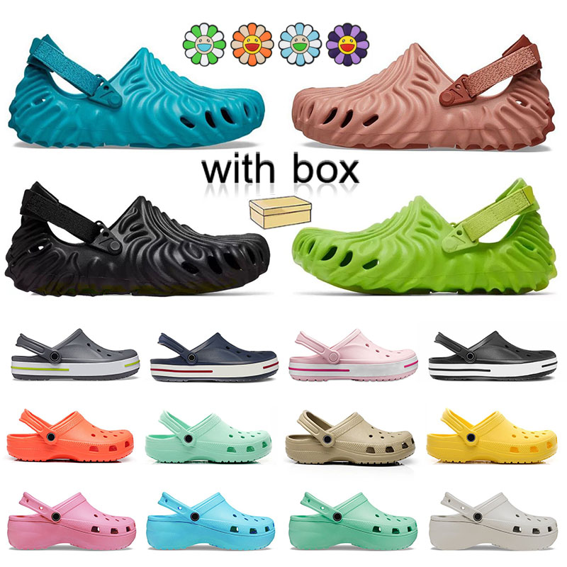 With Box Croc Designer Sandal Mens Womens Clog Pollex Platform Sandels Slippers Slides Salehe Bembury Stratus Crocodile Cocumber Buckle Summer Foam Runner Sliders