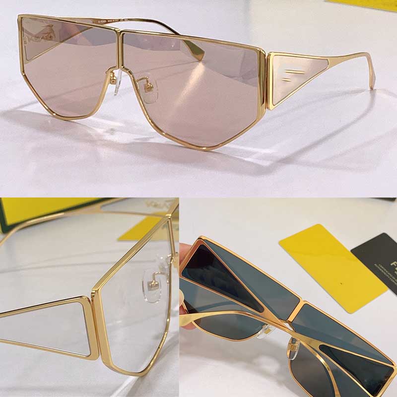 Women Designer Metal Frame Sunglasses FOL031 Stage Fashion Show Luxury Brand Women Outdoor Tourism Sunglasses with Original Box
