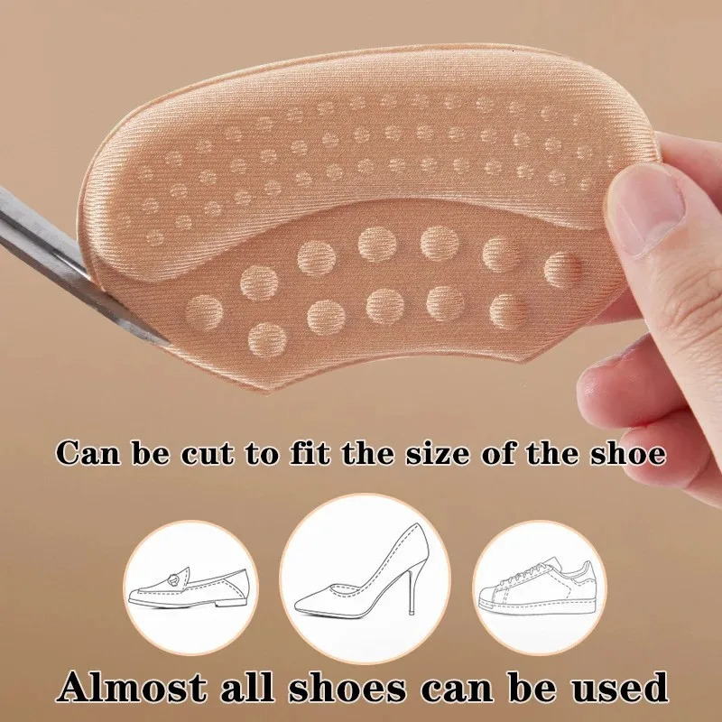 Shoe Parts Accessories Pads for High Heels Pain Relief Antiwear Cushion Heel Protectors Shoes Sticker Foot Care Liner Grip Insole Insert Pad 231124