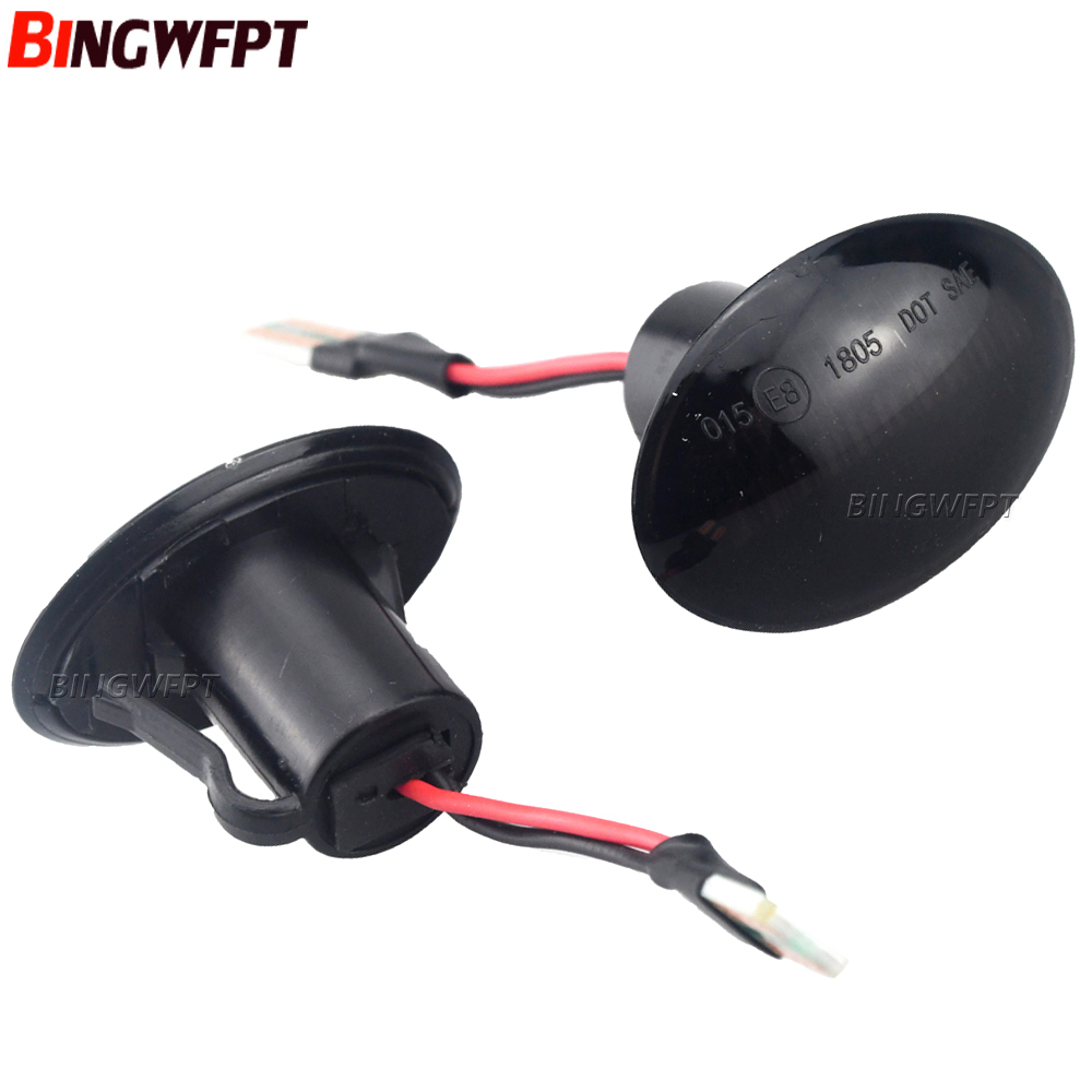 2pcs LED dynamic side marker light turn signal lamp for FIAT 4S 63 3P NUOVA 500 ABARTH For Ford KA DESDE Lancia YPSILON Maserati