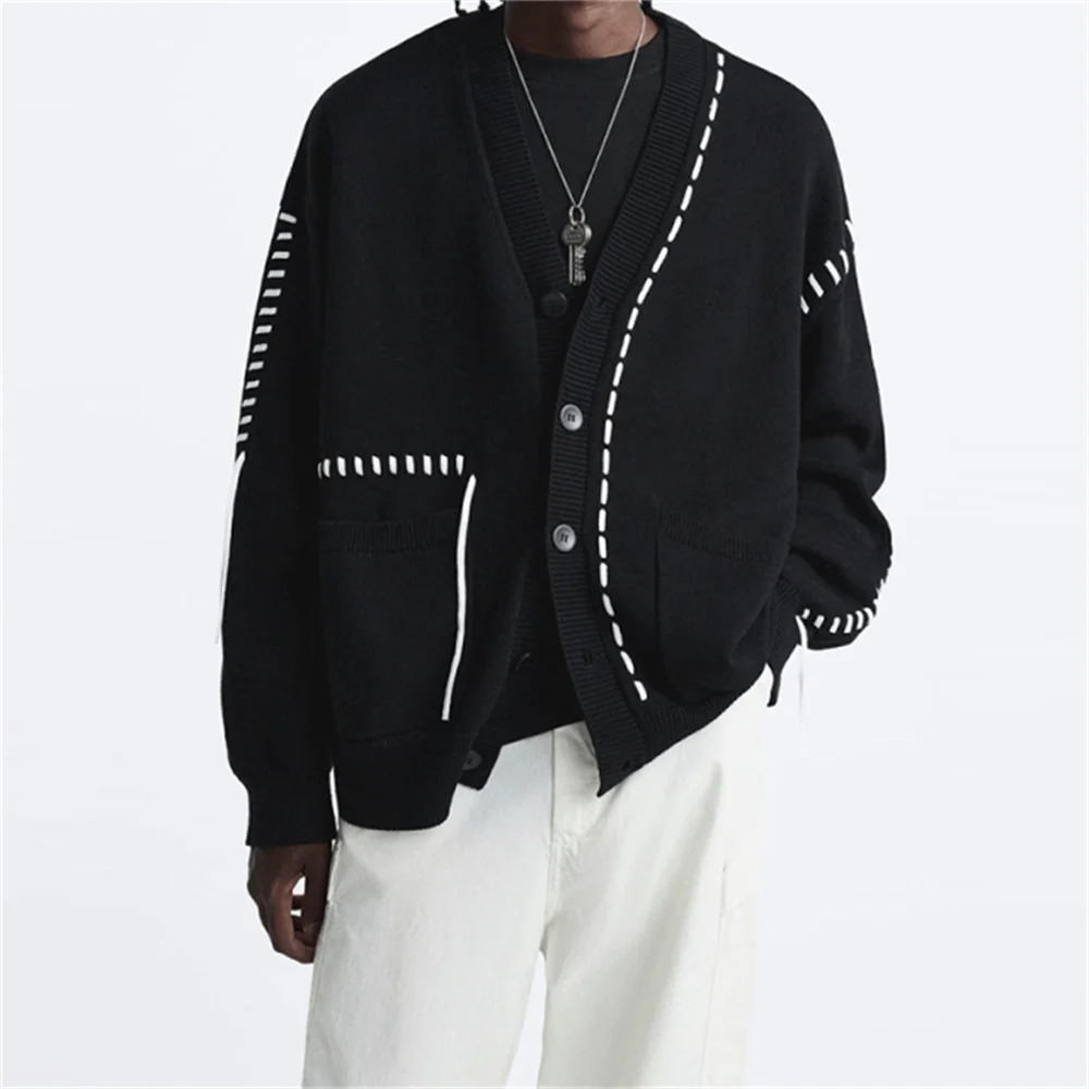 Men s Sweaters 2023 Autumn Winter Fashion Selling Knitted Cardigan Drawstring Style Coat 231124
