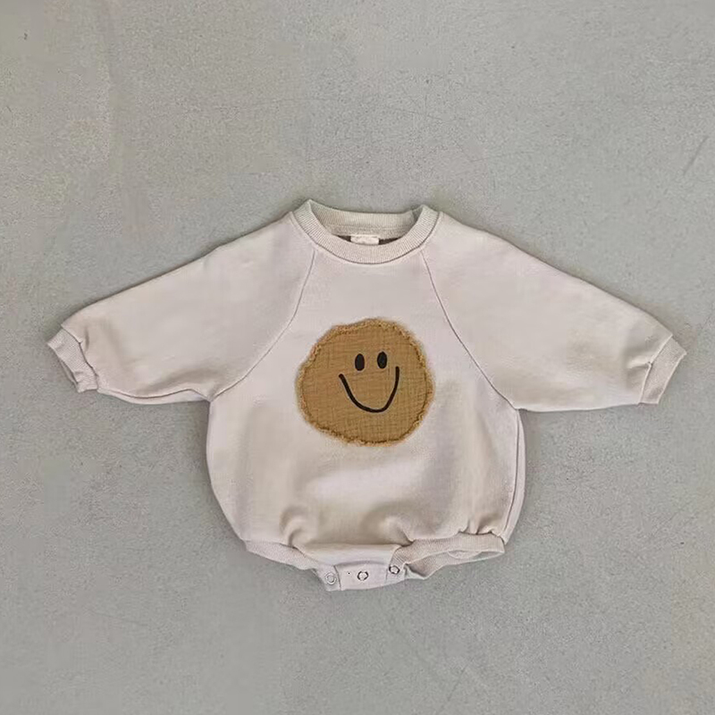 Rompers Infant jumpsuits autumn boys and girls solid color simple pullovers triangle rompers baby clothes casual rompers 230425