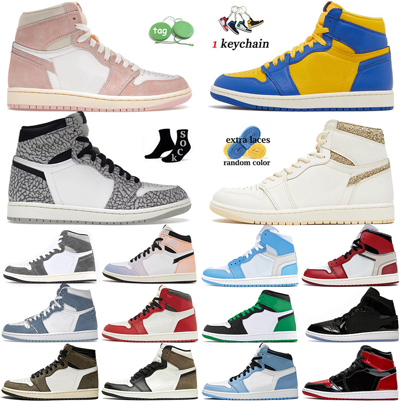 Jumpman 1 Travis Scotts Retro Basketball Shoes washed pink 1s High OG White Cement Dark Reverse Mocha Lost and Found UNC Bred Jordns1 Women Mens Trainers Sneakers US 13, Color 2
Jumpman 1 Travis Scotts Retro Basketball Shoes washed pink 1s High OG White Cement Dark Reverse Mocha Lost and Found UNC Bred Jordns1 Women Mens Trainers Sneakers US 13, Color 2