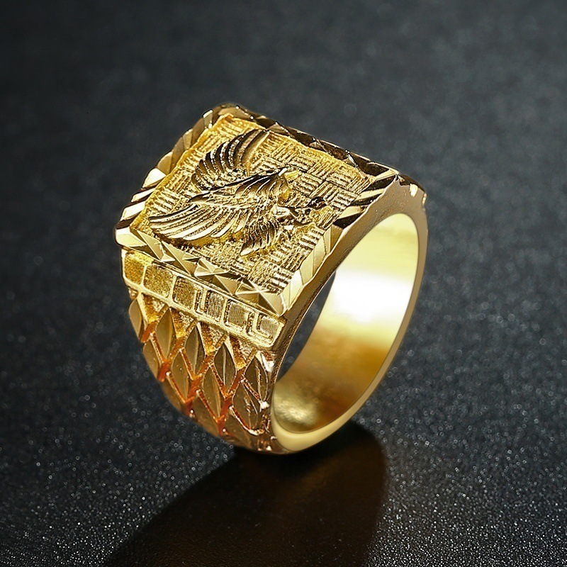 Cluster Rings Eagle Collection Domineering Metal Men s Ring Punk Style Enamel Animal Male Jewelry Hand Accessories Size 6 13 230424
