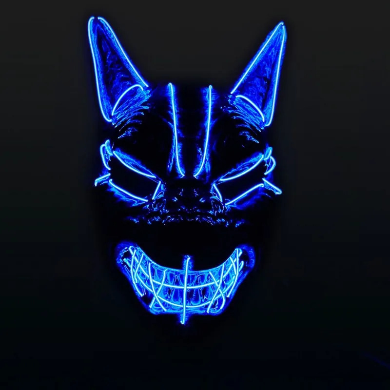 Other Festive Party Supplies wolf mask cosplay halloween ghostface masks full face led fun scream ghost oni demon slayer horror maskking for parties M