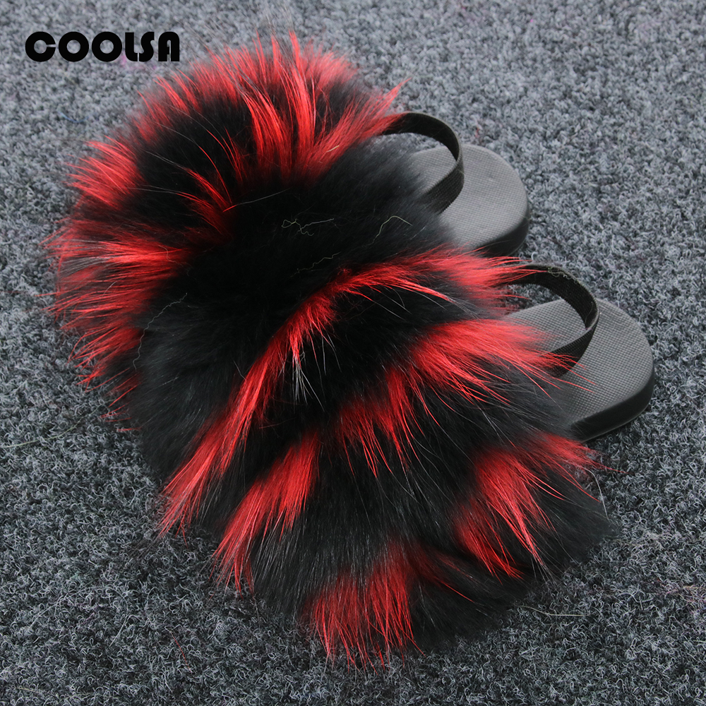Sandals Children Fur Slippers ry Slides Kids Strap Fluffy Flip Flops Baby Girls Cute Plush Shoes Toddler 230424