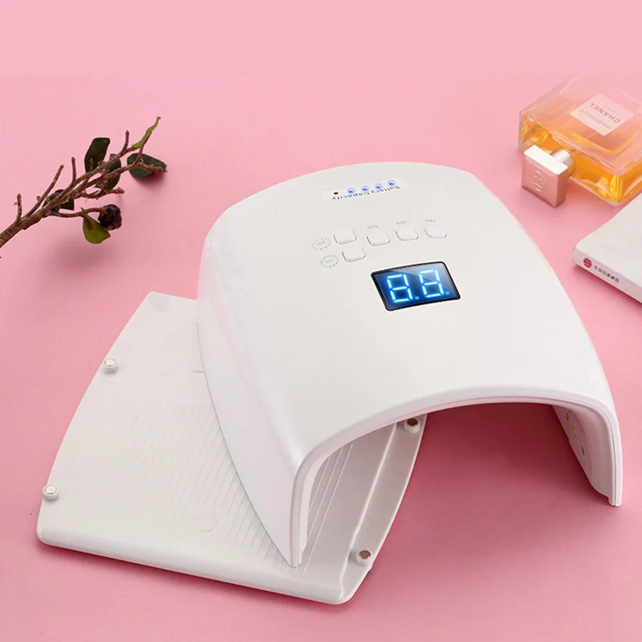 Nail Dryers Built in Battery Rechargeable UV Lamp 66W Wireless Gel Polish Dryer S10 Pedicure Manicure Light Cordless LED 231123