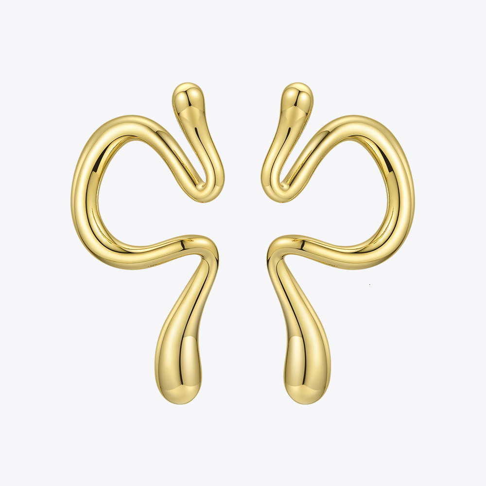 Ear Cuff ENFASHION Punk Curve Ear Cuff Clip On Earrings For Women Gold Color Line Earings Without Piercing Jewelry Oorbellen E191078 230425