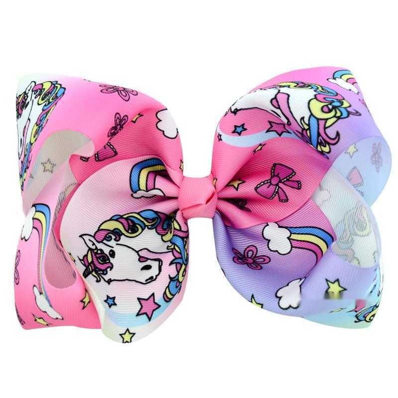 hairpin Baby 8Inches Girls Cute colorful Bows Kids hair Clips Children ribbon Bubble Bow Accessory Animal Stripe Hairpins KFJ194558