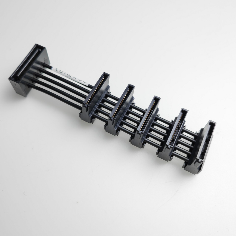 Extremely Short PC Desktop Computer ATX SATA Power Supply Cable 1 To 5 Splitter 18AWG