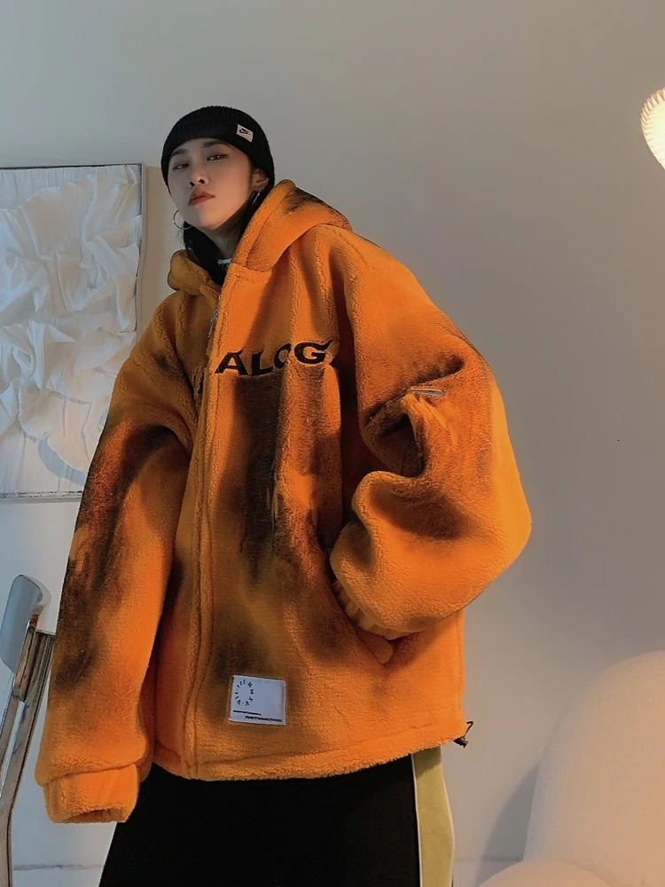 Women's Jackets Lambs wool coat women winter oversize loose hip hop casual thickened Plush jackets ins fashion coats 231124