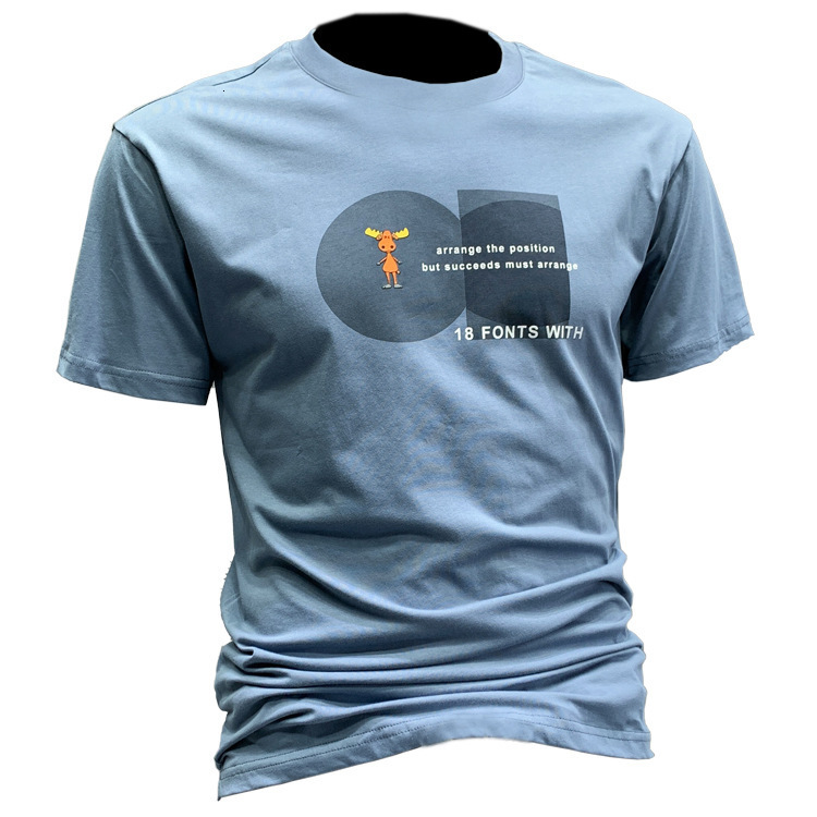 Men's T-Shirts Flocking Print for Men's Round Neck Short-sleeved T-shirt In Summer 230425