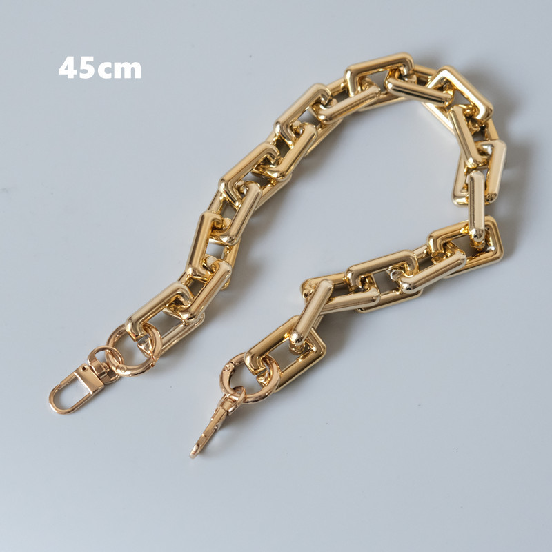 Bag Parts Accessories Fashion Woman Bag Accessory Detachable Parts Replacement Chain Solid Gold Acrylic Strap Women Shoulder Handle Chain 230425
