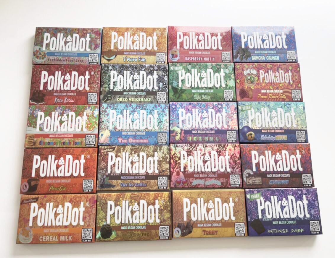 PolkaDot chocolate Packaging Boxes Cream Magic Mushroom polka dot chocolate bars package supply Milk Chocolate gummies shrooms bars
PolkaDot chocolate Packaging Boxes Cream Magic Mushroom polka dot chocolate bars package supply Milk Chocolate gummies shrooms bars