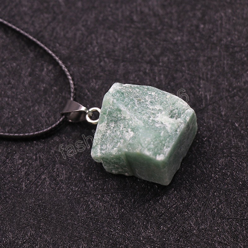 Natural Stone Pendant Irregular Rough Original Crystal Stone Necklace Fashion Charms DIY Jewelry Making Accessories Gifts