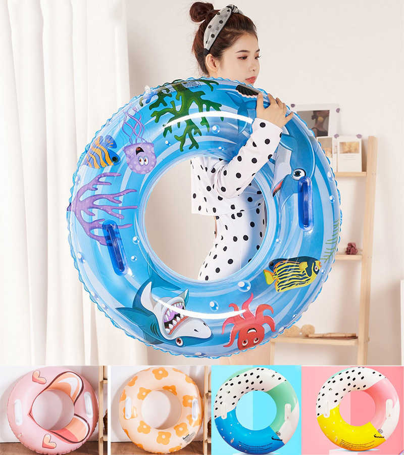 Life Vest Buoy ROOXIN Inflatable For Swimming Ring Thickened Swim Ring Tube For Kids Adult Float Swimming Circle Pool Sand Water Park Equipment J23042