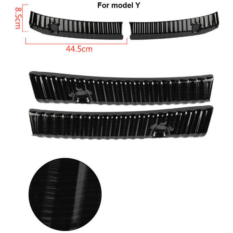For Tesla Model 3 Model Y 2017-2022 Auto Rear Bumper Foot Plate Trunk Door Sill Guard Protector Cover Car Rear Trunk Sill Cover
