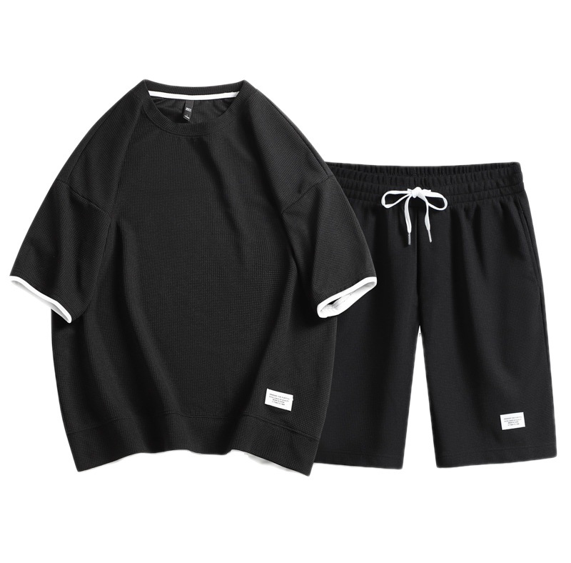 Mens tracksuit designer track suit Summer Men's Two Piece Set Linen Fabric Casual T-Shirt And Shorts Set Mens Sports Suit Fashion Short Sleeve Tr