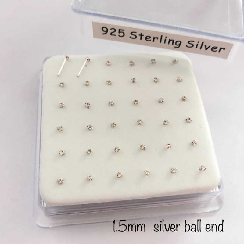 20pcs/pack Nostril Piercings 1.5mm MIX color Crystal Stud 925 sterling silver Nose Rings Nariz Piercing Jewelry
20pcs/pack Nostril Piercings 1.5mm MIX color Crystal Stud 925 sterling silver Nose Rings Nariz Piercing Jewelry